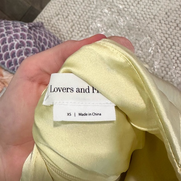 NWOT Lovers + Friends Alani Gown Baby Yellow - Picture 2 of 4